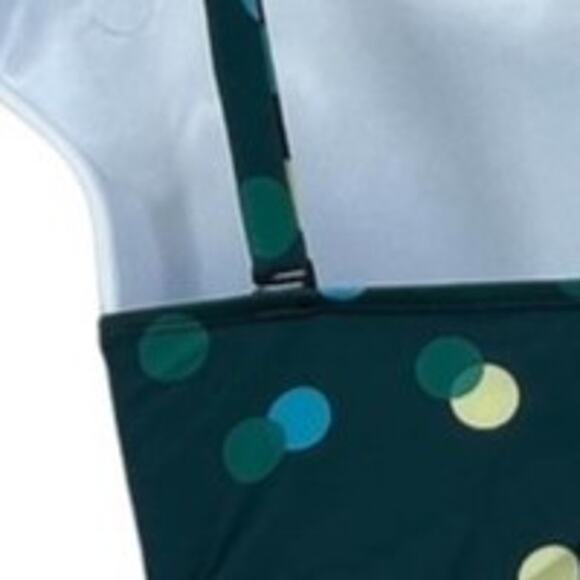 Swimsuit Contoured Bikini Top in Green & Multi Polk a Dot Print Size X-Small - Picture 8 of 8